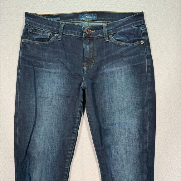 Lucky Brand Jeans‎ Womens 6/28 Blue Brooke Skinny Dark Mid Rise Stretch Denim - Picture 7 of 12